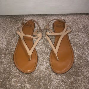 Nude Flat Sandals